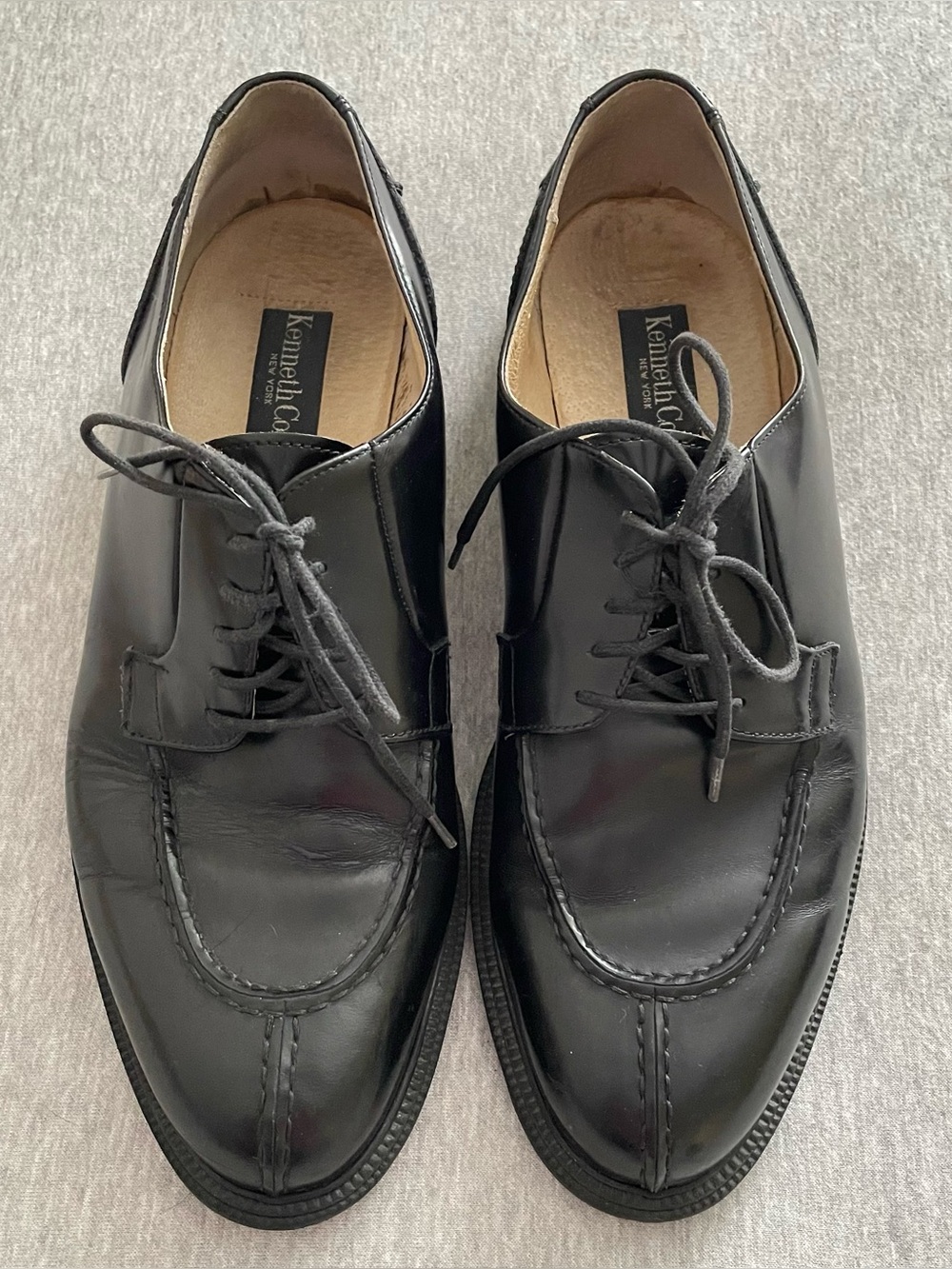 Kenneth Cole New York Men’s Size 10 Black Leather Lace-Up Dress Shoes